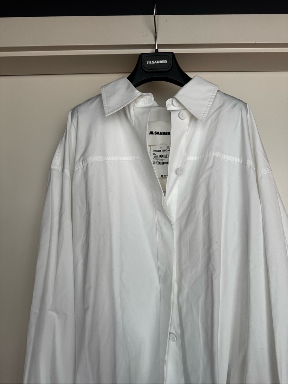 Jil Sander NWT White Oversized Cotton Poplin Shirt 42 - Picture 9 of 11